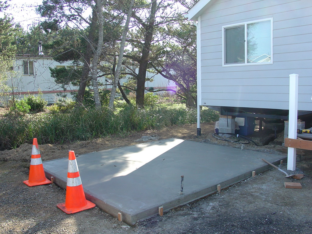 Poured a concrete slab for a shed by RW Concrete Driveways Independence. MO | Flickr